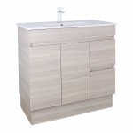Evie White Oak Free Standing Vanity 900 Cabinet Only