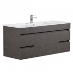 Evie Dark Brown Wall Hung Vanity 1500 Cabinet Only