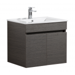 Evie Dark Brown Wall Hung Vanity 600 Cabinet Only