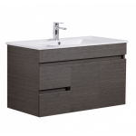 Evie Dark Brown Wall Hung Vanity 900 Cabinet Only