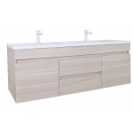 Evie White Oak Wall Hung Vanity 1500 Cabinet Only