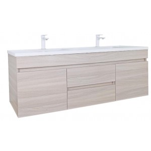 Evie White Oak Wall Hung Vanity 1500 Cabinet Only