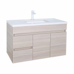 Evie White Oak Wall Hung Vanity 900 Cabinet Only