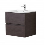 Stella Walnut Wall Hung Vanity 600 Cabinet Only