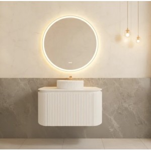Vito Noosa Matte White Wall Hung Vanity 600 Cabinet Only