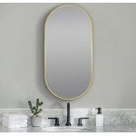 Brushed Gold Framed Oval Mirror 450*900 Brushed Gold Framed Oval Mirror 450*900