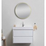 Brushed Gold Framed Round Mirror 750*750 Brushed Gold Framed Round Mirror 750*750