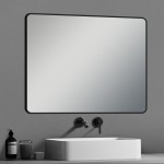 Black Framed Rectangle Mirror 600*750