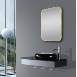 Brushed Gold Framed Rectangle Mirror 450*750 Brushed Gold Framed Rectangle Mirror 450*750
