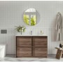 Bella Freestanding 1200mm Notaio Walnut Cabinet Only