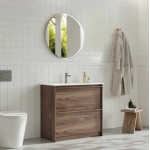 Bella Freestanding 900mm Notaio Walnut Cabinet Only