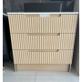 Fluted Rhea 400mm Wall-Hung Cabinet - Natural Oak Fluted Rhea 400mm Wall-Hung Cabinet - Natural Oak