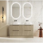 Rhea Fluted Freestanding 1500mm Cabinet - Natural Oak Cabinet Only Rhea Fluted Freestanding 1500mm Cabinet - Natural Oak Cabinet Only