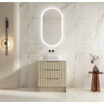 Rhea Fluted Freestanding 750mm Cabinet - Natural Oak Cabinet Only Rhea Fluted Freestanding 750mm Cabinet - Natural Oak Cabinet Only