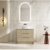 Rhea Fluted Free Standing Natural Oak Series