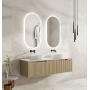 Rhea Fluted Wall Hung 1500mm Cabinet - Natural Oak Cabinet Only