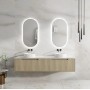 Rhea Fluted Wall Hung 1800mm Cabinet - Natural Oak Cabinet Only