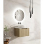 Rhea Fluted Wall Hung 600mm Cabinet - Natural Oak Cabinet Only