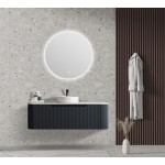 Rome Matte Black Fluted Wall-hung Vanity 1200mm Cabinet Only