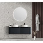 Rome Matte Black Fluted Wall-hung Vanity 1500mm Cabinet Only