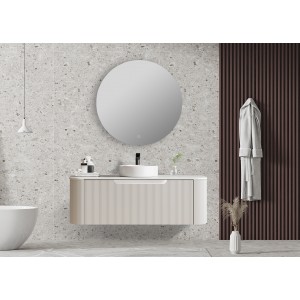 Rome Matte White Fluted Wall-hung Vanity 1200mm Cabinet Only