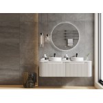 Rome Matte White Fluted Wall-hung Vanity 1500mm Cabinet Only