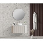 Rome Matte White Fluted Wall-hung Vanity 750mm Cabinet Only