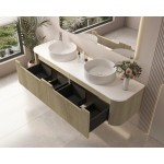 Rome Bur Oak Fluted Wall-hung Vanity 1800mm Cabinet Only