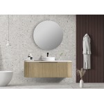 Rome Bur Oak Fluted Wall-hung Vanity 1200mm Cabinet Only