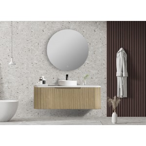Rome Bur Oak Fluted Wall-hung Vanity 1200mm Cabinet Only