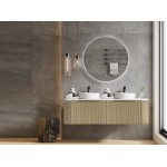 Rome Bur Oak Fluted Wall-hung Vanity 1500mm Cabinet Only