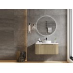 Rome Bur Oak Fluted Wall-hung Vanity 900mm Cabinet Only