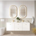 Seattle Wall-Hung Matte White 1200 Cabinet Only