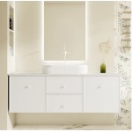 Seattle Wall-Hung Matte White 1500 Cabinet Only