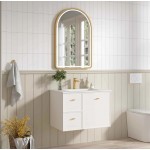 Seattle Wall-Hung Matte White 750 Cabinet Only