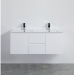 Avalon-1200 PVC Wall Hung Double Bowl Vanity Cabinet Only