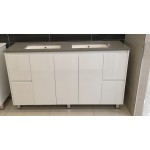 Avalon-1500 PVC Vanity Double Bowl Cabinet Only